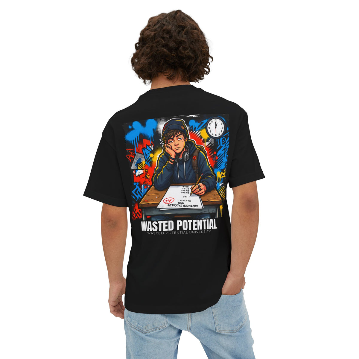 Wasted Potential — Bored Student Graphic Tee | Black