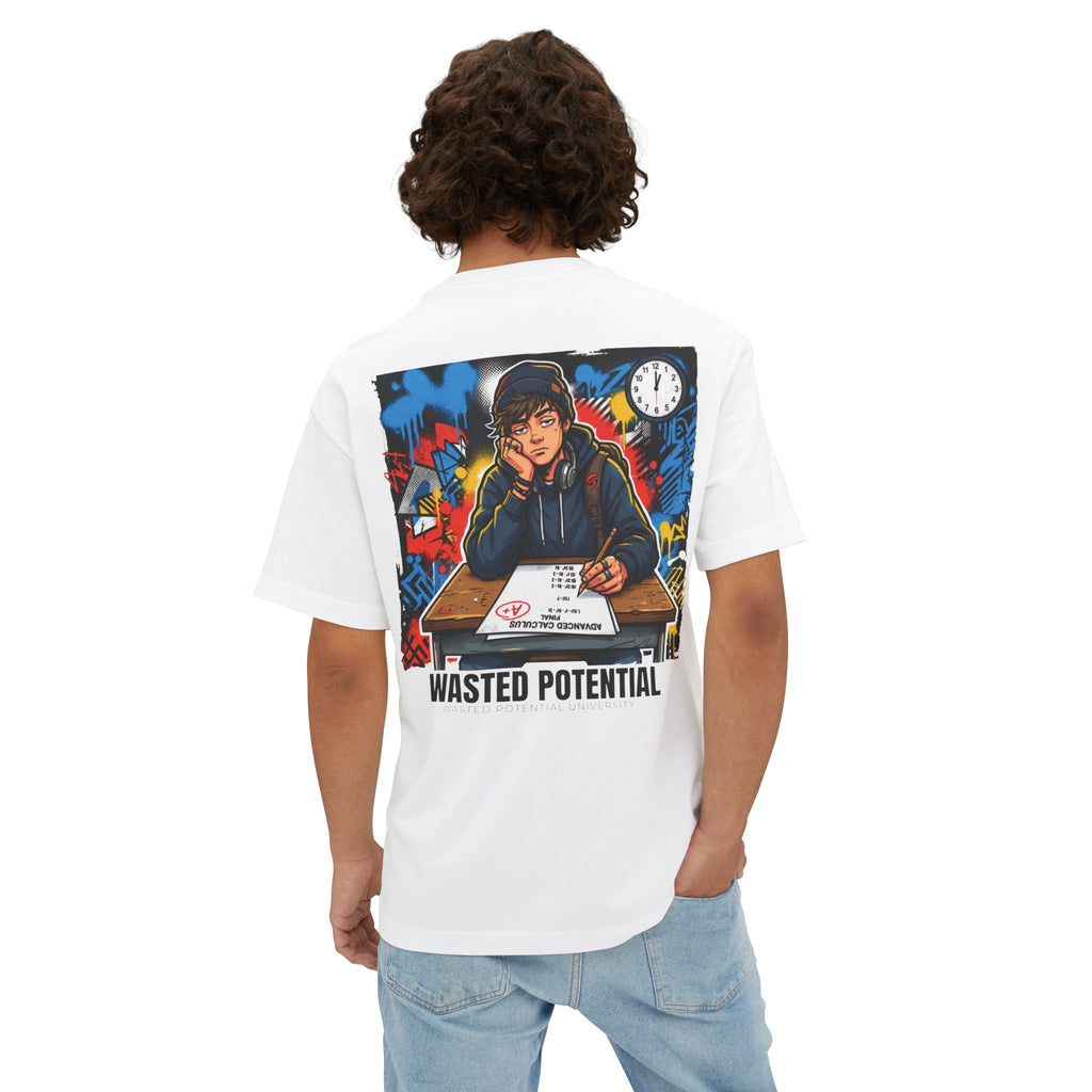 Wasted Potential — Bored Student Graphic Tee | White