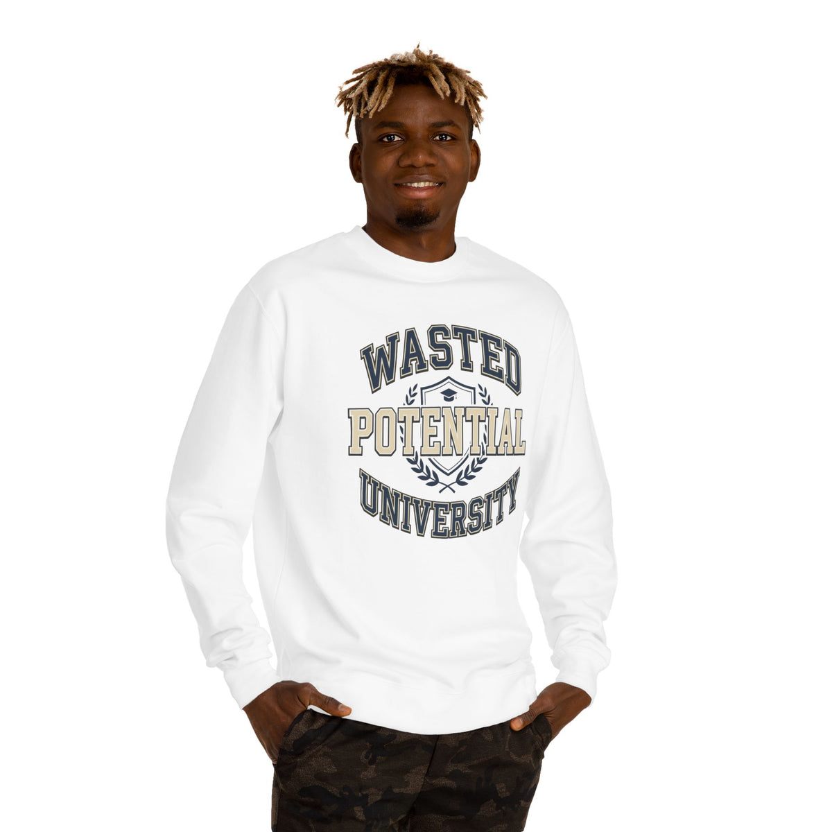 Wasted Potential University Crewneck | White