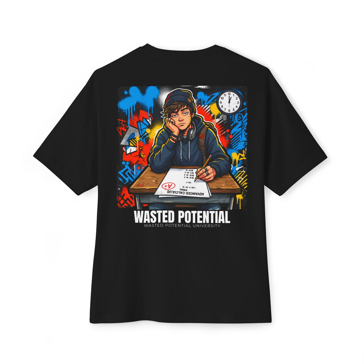 Wasted Potential — Bored Student Graphic Tee | Black
